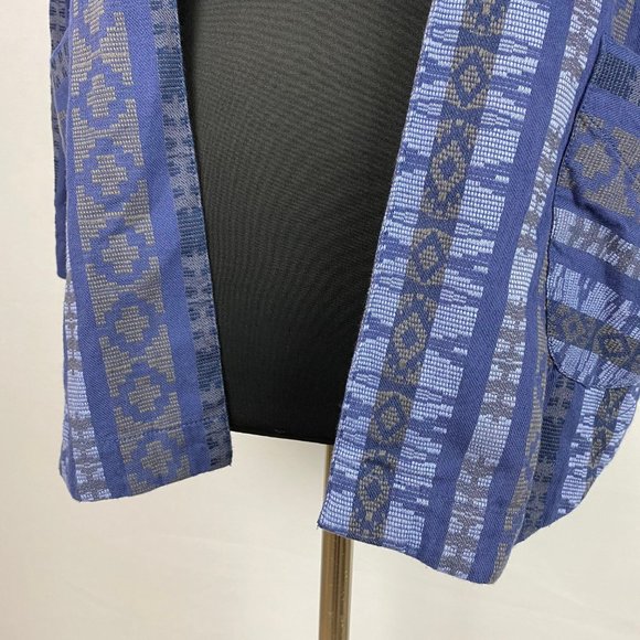 AE M Patterned Open Front Cardigan Top Pockets - Picture 7 of 12